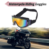 Motorcycle Red Lens Black Frame PC PU Sunglasses Riding Goggles