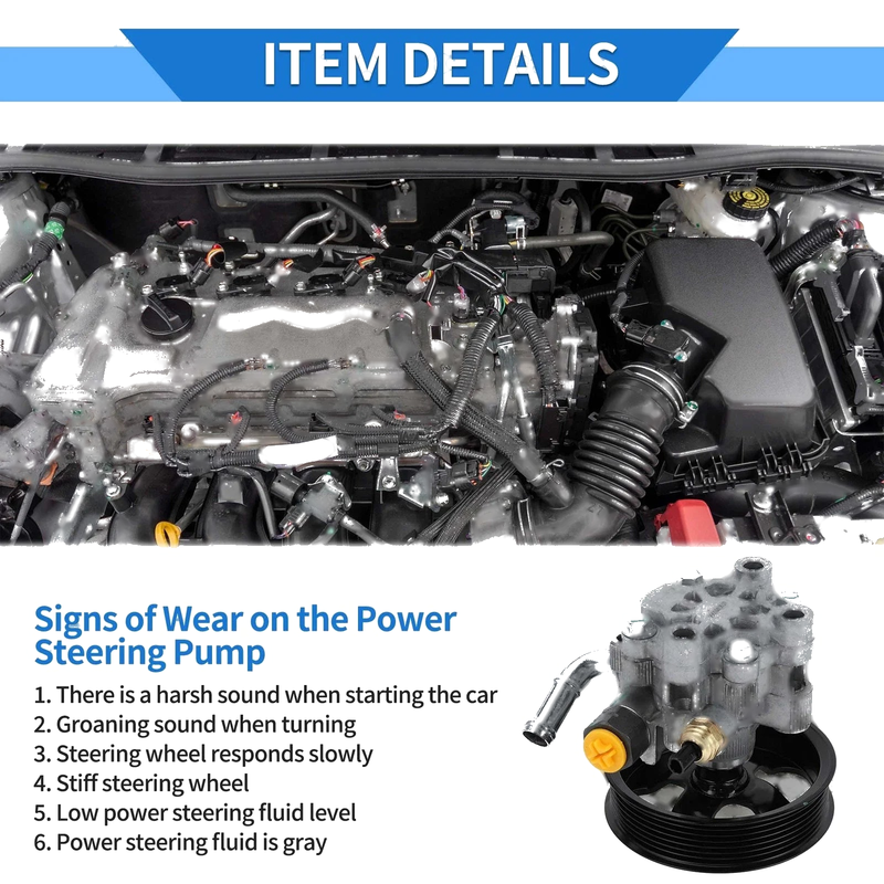 Toyota Camry Solara Power Steering Pump w/ Pulley (2000-2006)