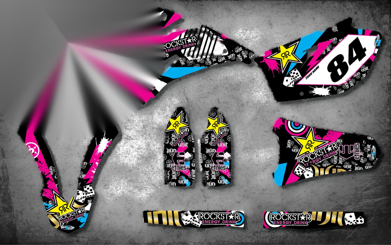 Yamaha YZF 250 (2006-2009) - RUSH Style Stickers Custom Graphic Kit