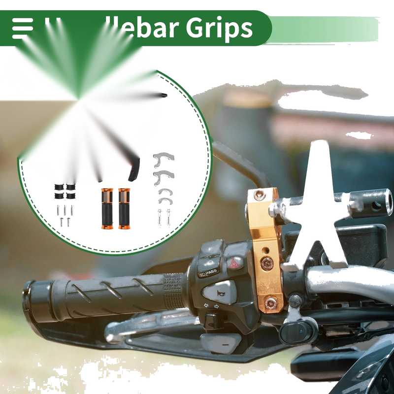 Motorcycle Handlebar Aluminum Alloy Rubber Hand Grips Cover