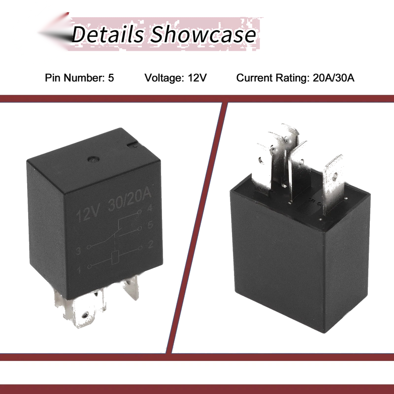 Volvo V70 (1998-2007) 12V 20A / 30A Black 5 Pins Multi-Purpose Relay