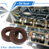 Make Model Oil Seal 20x35x10mm Brown 2 Pcs Seal Ring