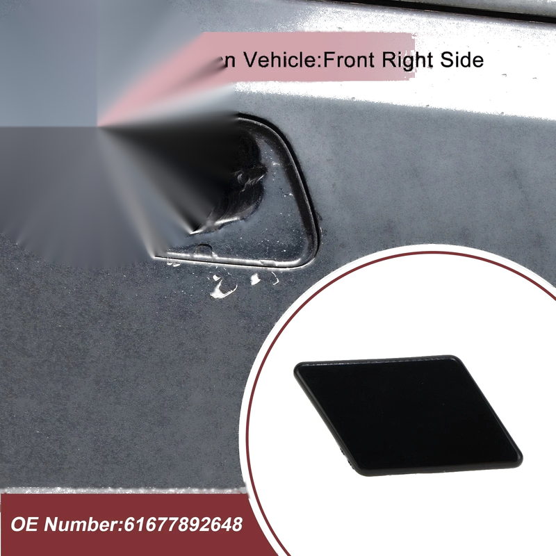 BMW 328i Black Bumper Headlight Washer Nozzle Cover Cap