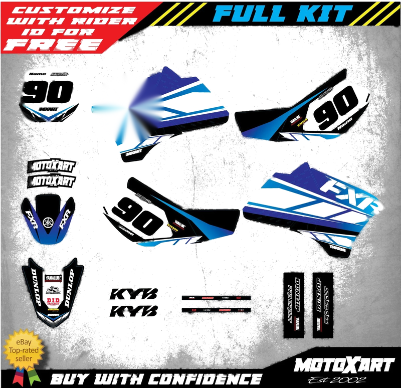 Yamaha TTR 90 Custom Graphic Kit OUTLAW STYLE Decals (2000-2006)