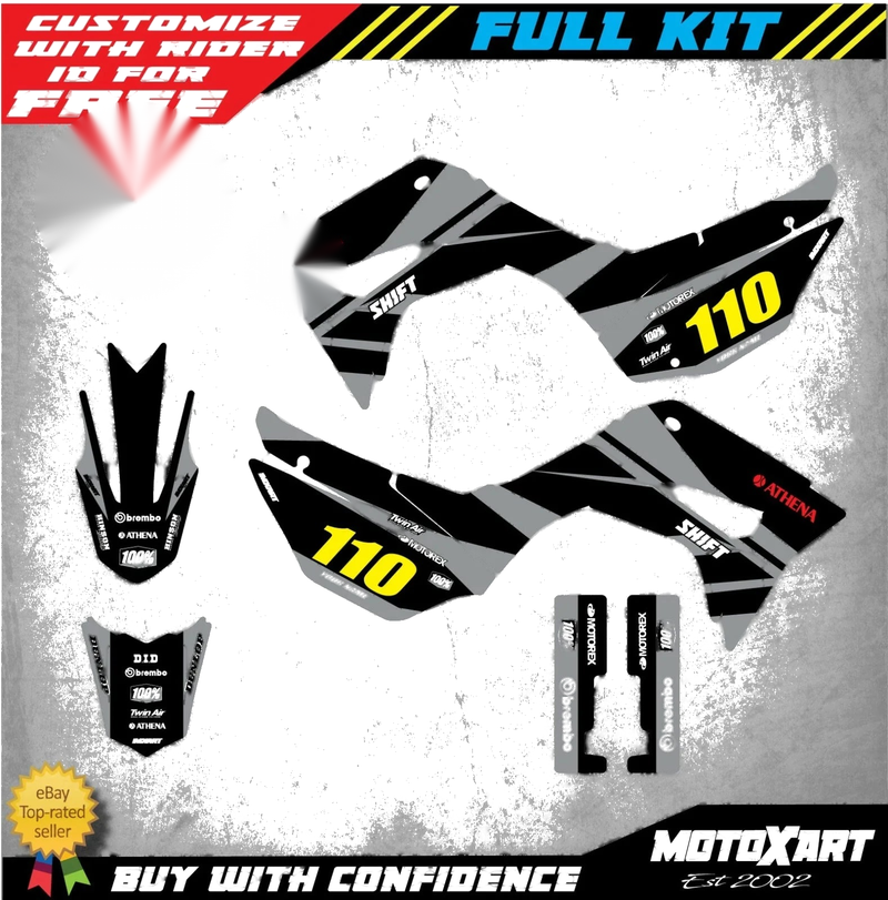 Honda CRF 110 (2019-2020) MONO Style Stickers Custom Graphics Full Kit