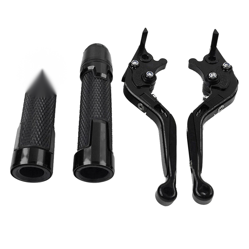 Suzuki DL1000 Black Extendable Brake Clutch Levers Grips Set (2002-2023)