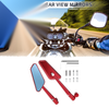 M8 / M10 Motorcycle Prismatic Shape Red Aluminum Alloy Rear View Mirrors