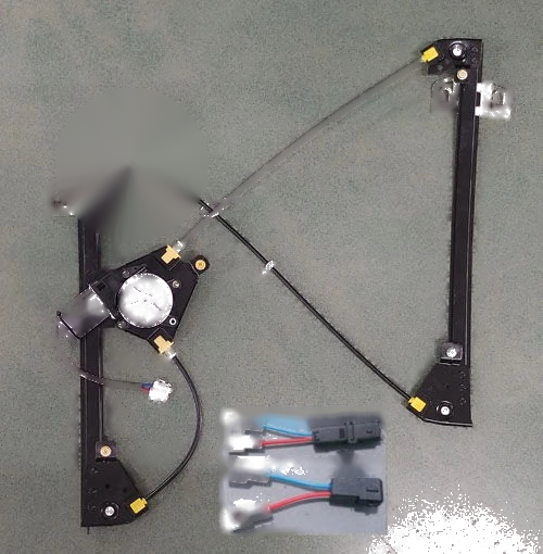 Peugeot 206 Front Right Window Regulator With 2 Pins Motor (1999–2007)