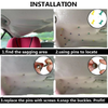 2 x Ceiling Car Roof Buckle Gray Push Pins