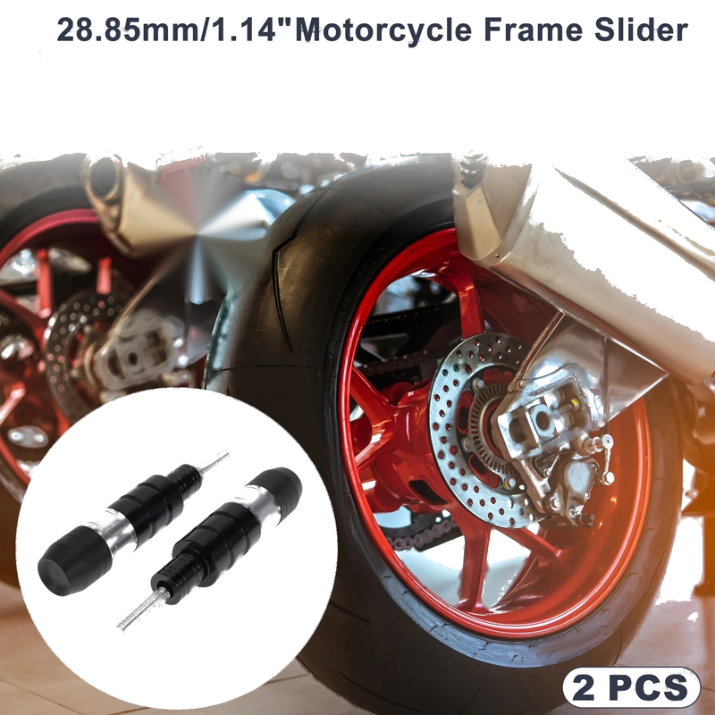 Make Model 0.73" Aluminum Alloy Motorcycle Slider Frame / 2 Pcs / Silver Tone