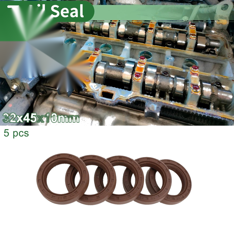 Make Model Oil Seal / 32x45x10mm 5 x / FKM Rubber High Pressure Brown /