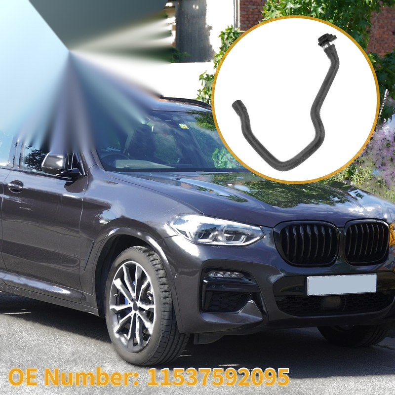 BMW X3 Rubber Black Radiator Hose 3.0L (2011-2012)