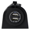 12/24V Power Socket Twin USB-A Ports Surface Mount Black Relaxn 4WD