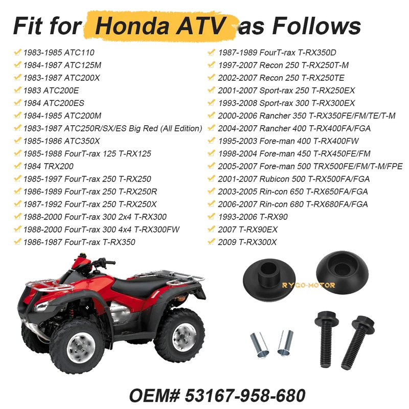 Honda TRX90 Handle Bar End Guard with Bolts (1993–2007)