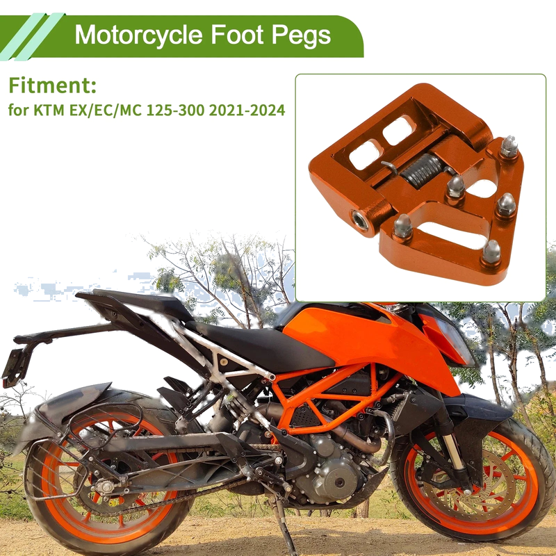 KTM EX / EC / MC 125-300 Foot Pegs 1 Pc 21-24 (2021–2024)