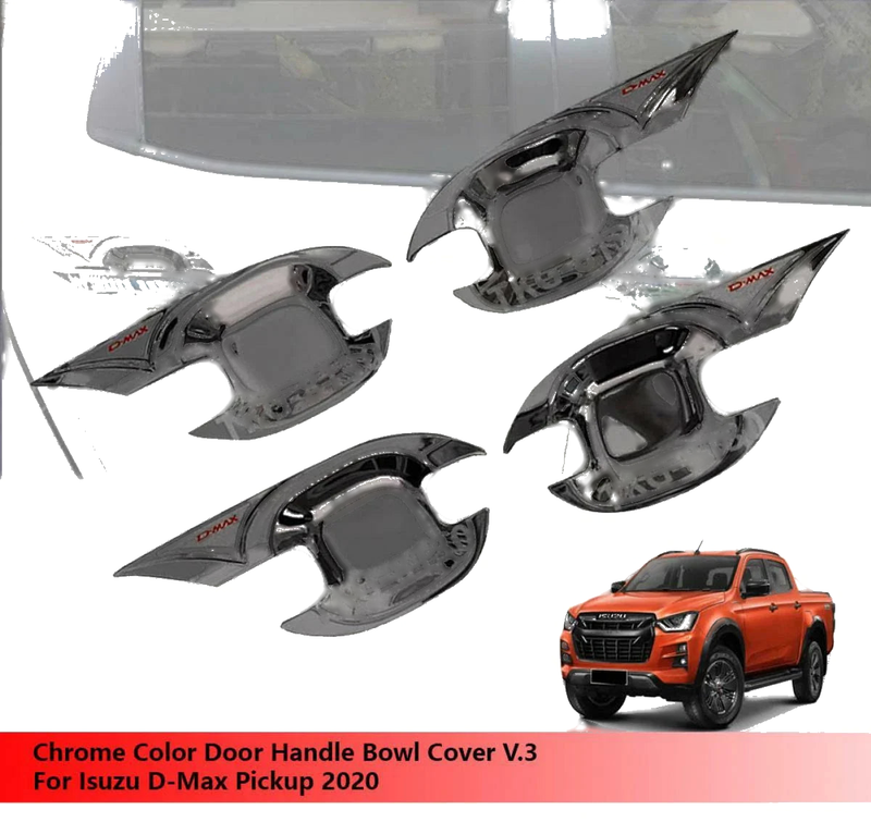Isuzu D-Max 4 x Door Handle Covers Chrome (2020)