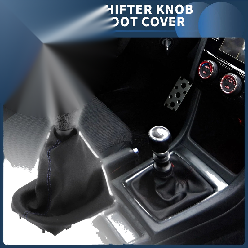 Peugeot 206 (2005-2008) Black Blue 5 Speed Gear Shifter Knob & Cover