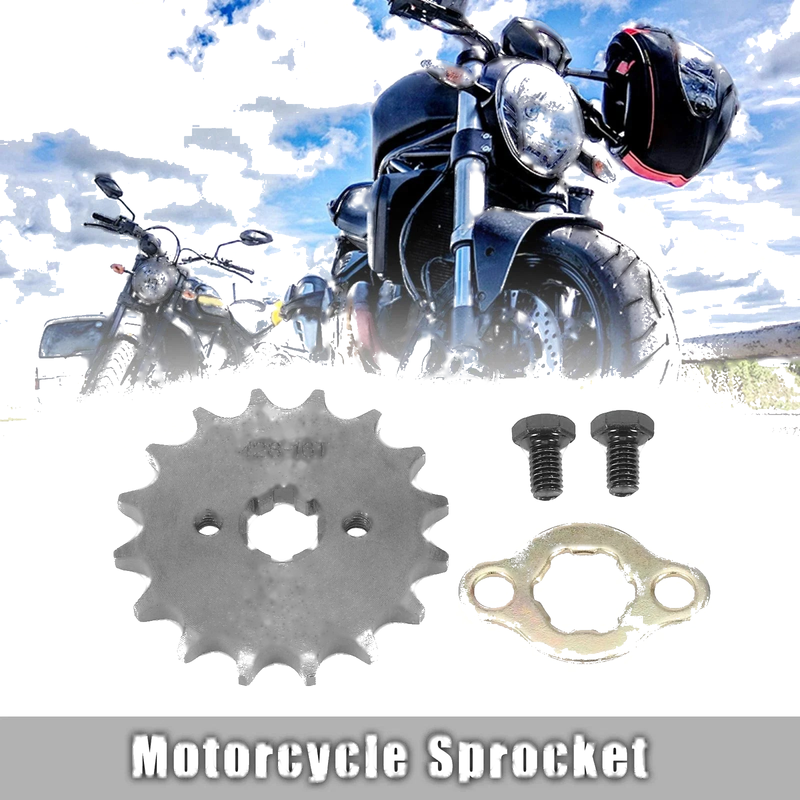 Dirt Bike Chain Sprocket 16T 17mm Front Engine Titanium Tone
