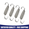 Universal 4 x Motorcycle Muffler Exhaust Pipe Spring 2.17" Silver Tone