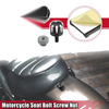 Harley Softail Black Seat Bolt Screw with Knob Cover Nut Set