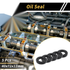 Oil Seal Rotary Shaft Seal NBR Rubber 40x72x12mm Black 5 Pcs