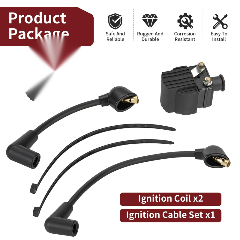Mercury Marine 6-25HP Outboards Ignition Coil with Cable Set