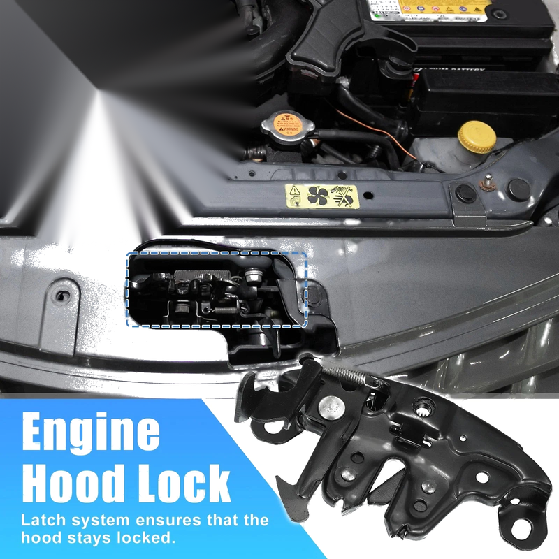Nissan NV2500 NV3500 Black Hood Latch Lock (2012-2019)