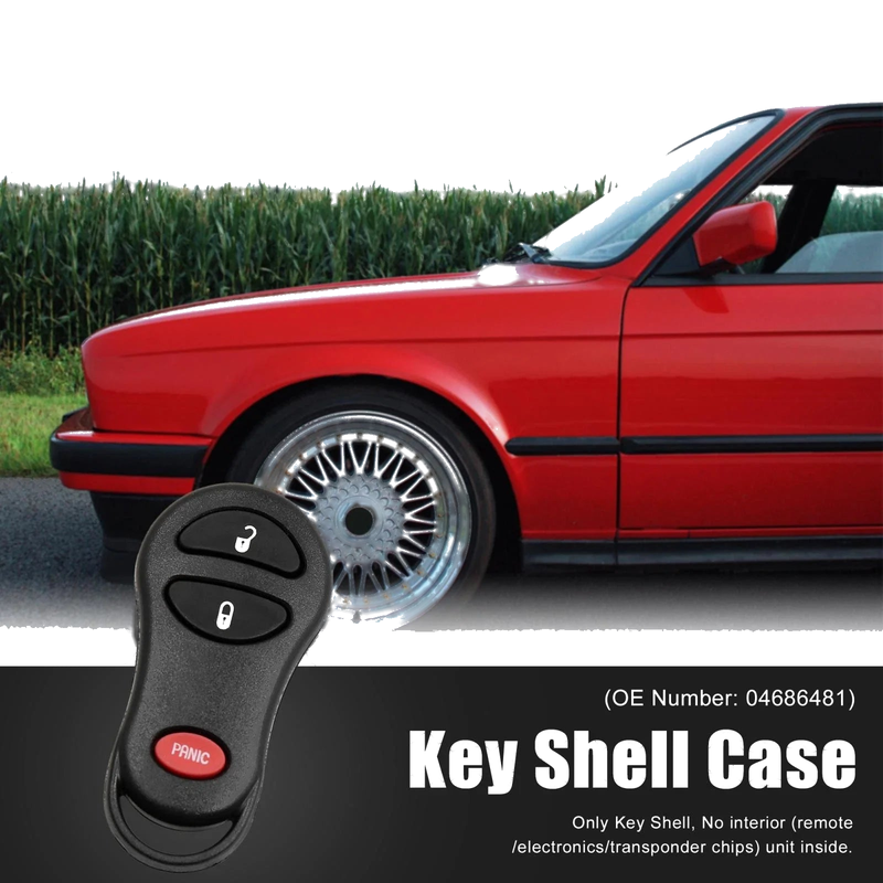 Dodge 3-Button Key Fob Remote Case Shell (2001 - 2005)
