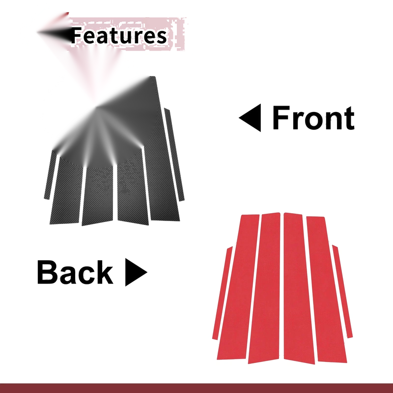 Toyota Corolla 6 Pcs Carbon Fiber Door Pillar Trim (2007-2013)