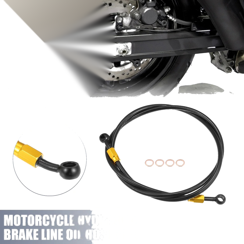 Motorcycle Brake Line 140cm 10mm ID Oil Hose Pipe