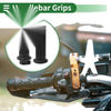 25mm Motorcycle Hand Grips Cover Kit Handlebar Grips TPU Black Stripe Pattern