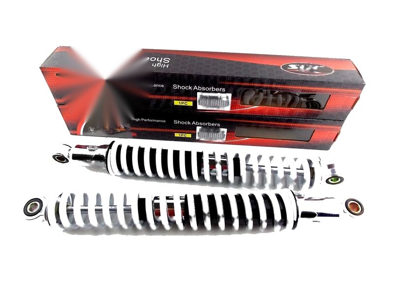 Honda XL100S 400mm White/Chrome JBS Rear Shock Absorbers