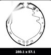 Ford Bronco Rear Brake Shoe Drum / 11 inch / Overhaul Kit (1966–1977)