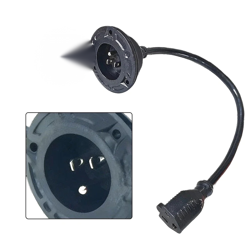 Outdoor RV 15A 125V Shore Power Receptor Rear Cover with 14AWG Wire