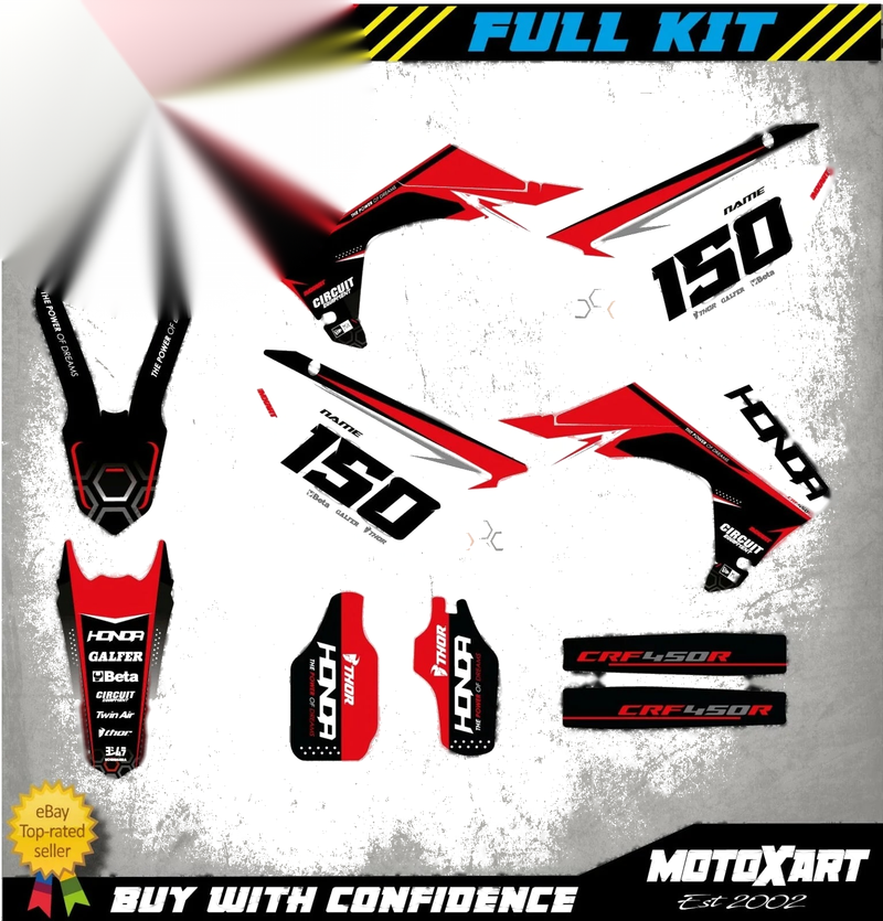 Honda CRF 450 Full Custom Graphics Sticker Kit (2013-2016)