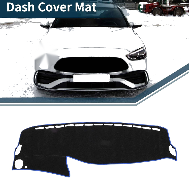 Mercedes Benz S Class W222 2014-2020 Black Blue Dashboard Cover Mat