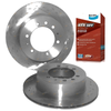 Patrol 2.8 GQ Y60 Rear Slotted Disc Rotors Drilled 4x4 Brake Pads