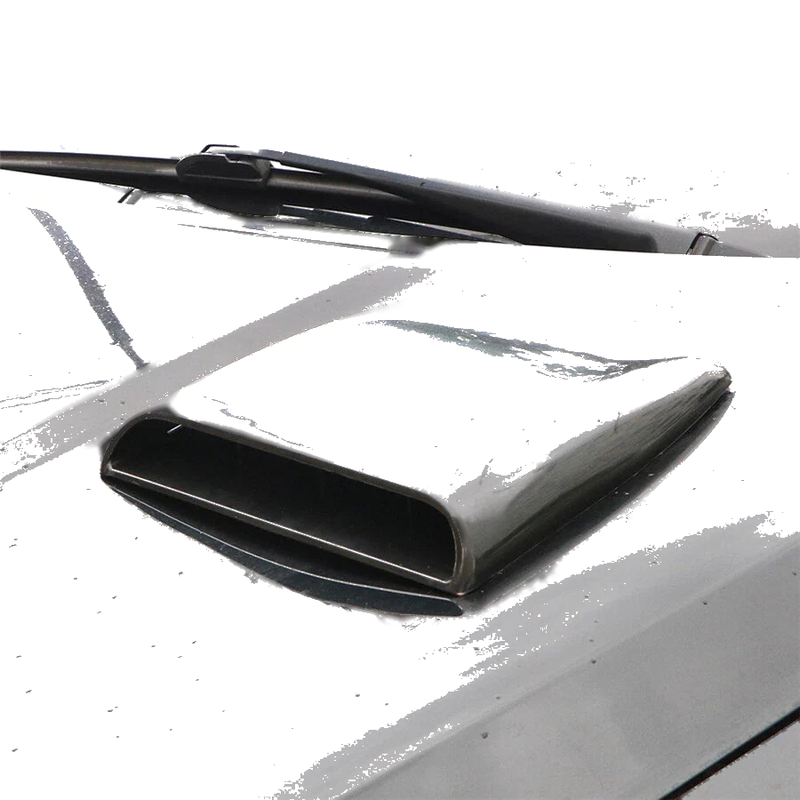 Car Glossy Black Bonnet Hood Scoop Air Flow Vent Cover (1Pcs)