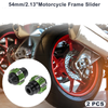 Motorcycle Slider Frame 0.59" Aluminum Alloy Plastic Motorcycle 2 x Green