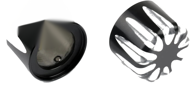 Harley Electra Street Road Glide Black CNC Cut Axle Nut Cover