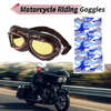 Set Motorcycle Riding Goggles Yellow Lens Brown Frame PC Cycling Sunglasses