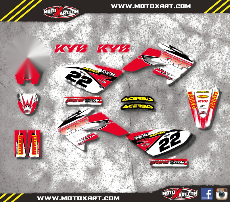 Honda CRF 80 (2004-2010) SHOCKWAVE Stickers Custom Graphics Full Kit