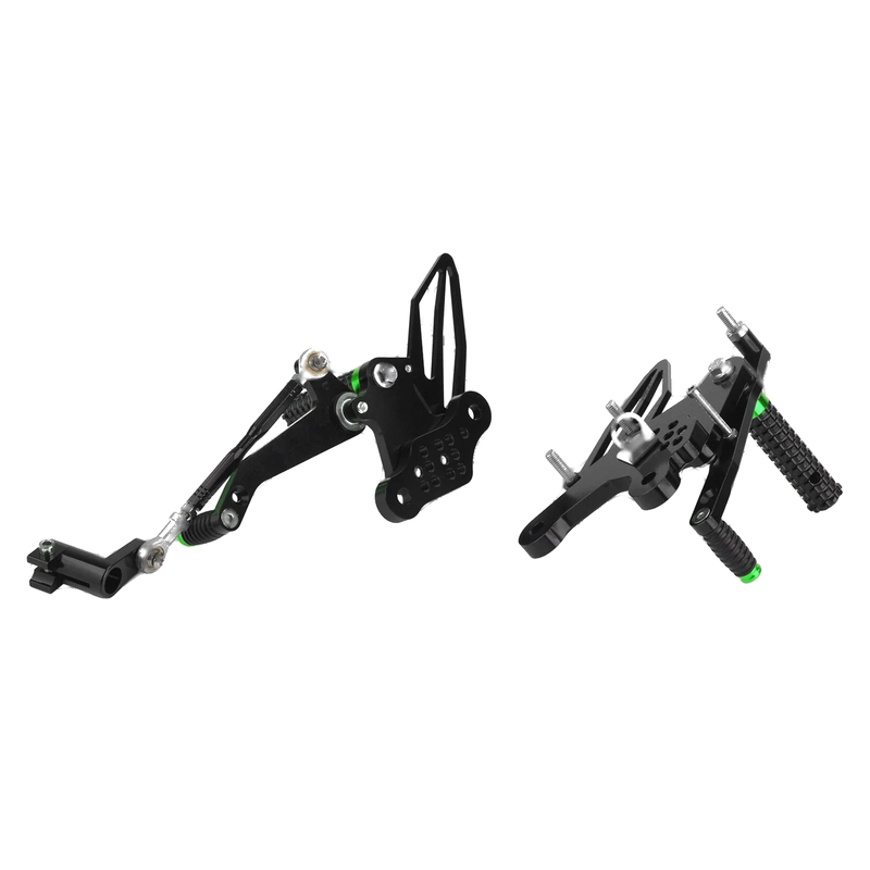 Kawasaki Z400 / Ninja 400 CNC Footrest System Green (2018-2023)