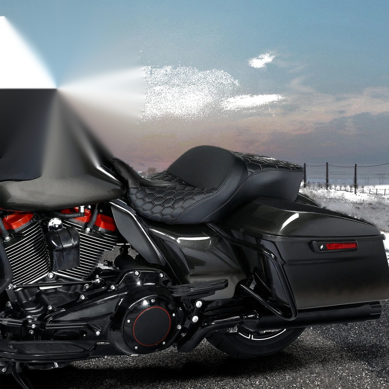 Harley Road King, Glide Black Rider Gel Seat (2009-2023)