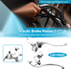1" Chrome Motorcycle Handlebar Hydraulic Brake Master Cylinder & Clutch Lever