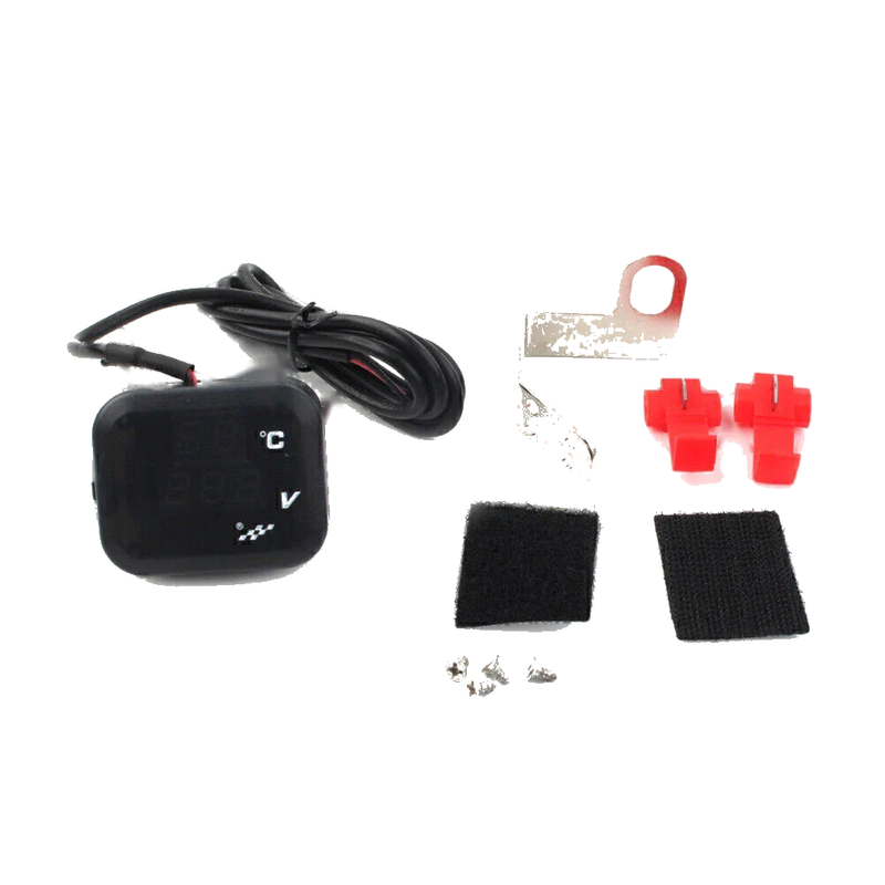 Motorcycle Air Temperature Gauge LED Voltmeter