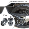 Make Model Pair Swingarm Spools 6mm CNC Sliders Titanium Tone