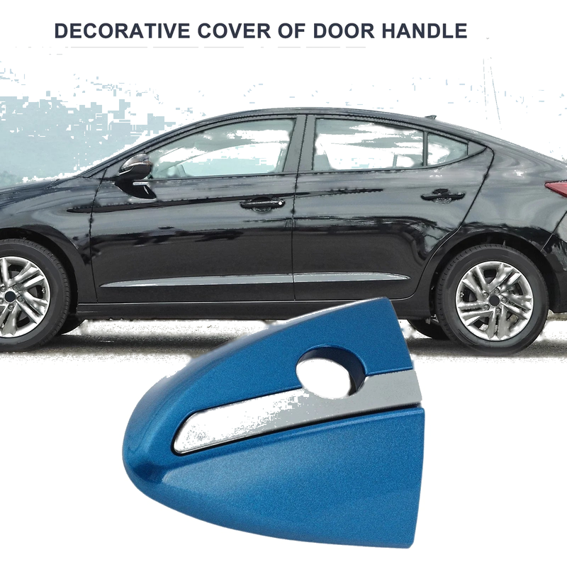 Toyota Corolla Blue Front Left Door Handle Lock Cylinder Covers (2014–2018)