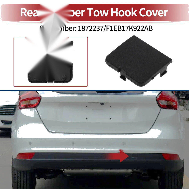 Ford Focus 1.0T (2012-2017) - Black 1 x Cap Rear Tow Hook Cover
