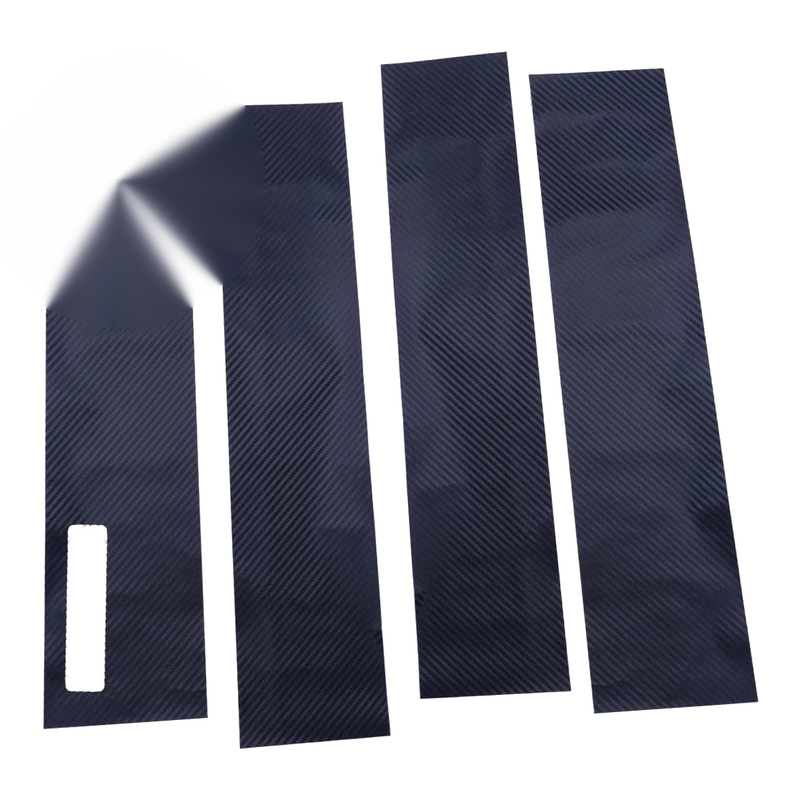 Ford F150 4x Carbon Fiber Style B Window Pillar Post Stickers (2015-2023)